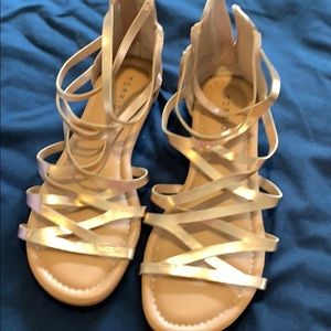 9W Torrid gold sandals- slightly worn